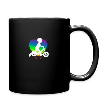 Gay Balance Bicycle Owner - Homosexual Rainbow Fla - Tasse einfarbig - Schwarz - Rechts