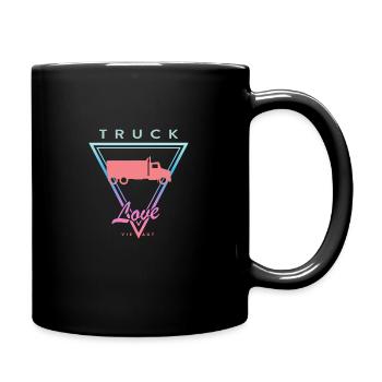 Vintage Truck Love - Tasse einfarbig - Schwarz - Rechts