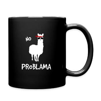 No Problama white - Full Colour Mug - black - Right