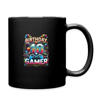 10e anniversaire pour les joueurs - Mug uni - noir - Droite