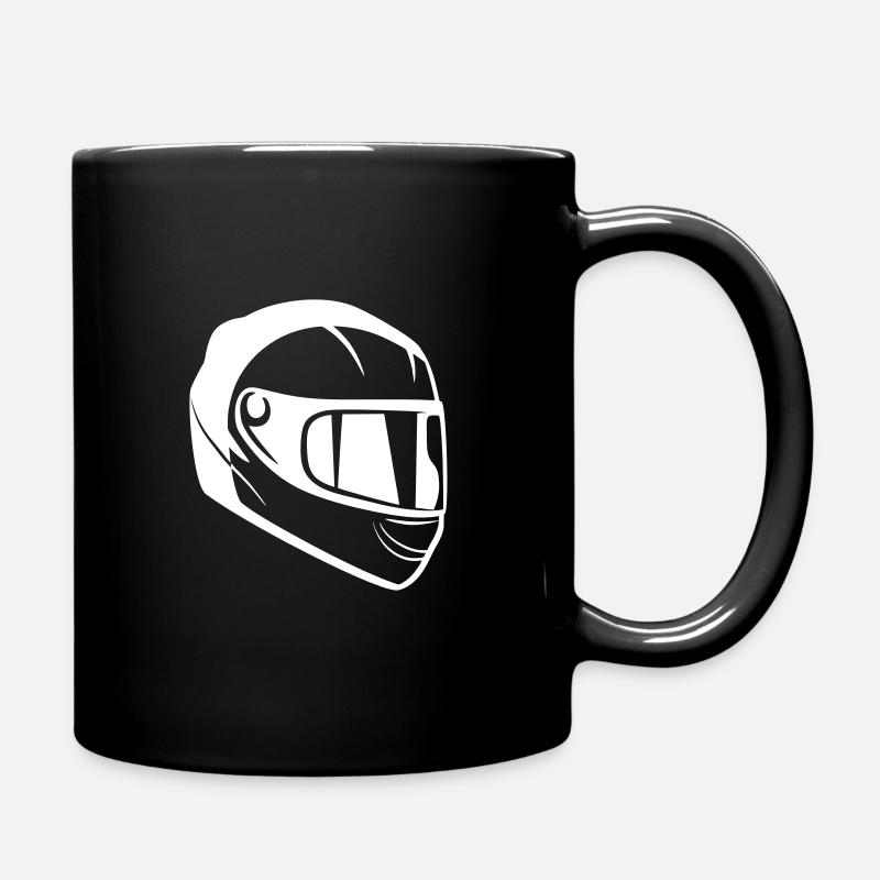 Casque de moto casque de course machine casque intégral motard - Mug uni - noir