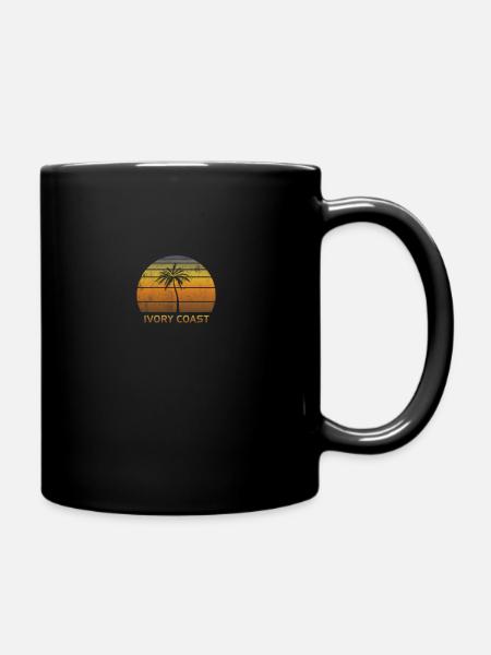 Rétro Côte d’Ivoire Afrique Vintage Sunset Beach - Mug uni - noir