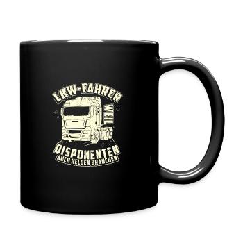 LKW-Fahrer Trucker Fernfahrer Brummi Fahrer - Tasse einfarbig - Schwarz - Rechts