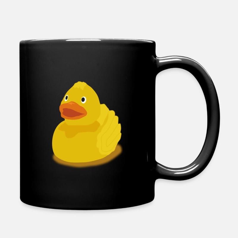Quietscheente - Badeente - Tasse einfarbig - Schwarz