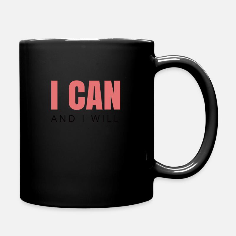 T-Shirt "I CAN AND I WILL" - red - Tasse einfarbig - Schwarz