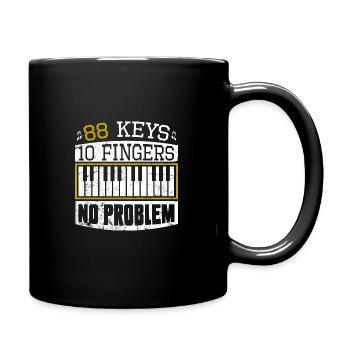 88 Keys 10 Doigts No Problème piano piano - Mug uni - noir - Droite