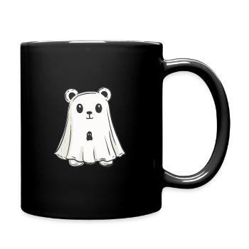 Bär Halloween Lustig Geist - Tasse einfarbig - Schwarz - Rechts