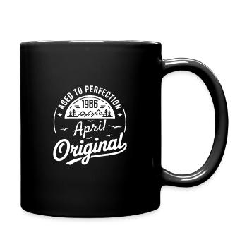 avril 1986 – Légende des sommets et montagnes - Mug uni - noir - Droite