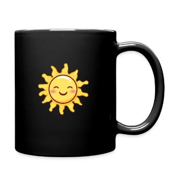 SONNE SONNENSCHEIN SONNENBLUME - Tasse einfarbig - Schwarz - Rechts