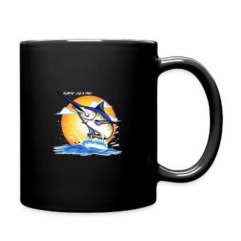 Pêche et surf - Mug uni - noir - Droite
