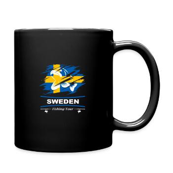 Sweden fishing - Full Colour Mug - black - Right