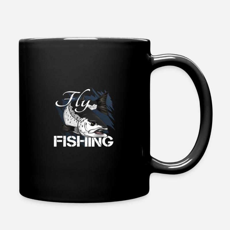 Fliegenfischen - Forelle Angeln - Tasse einfarbig - Schwarz