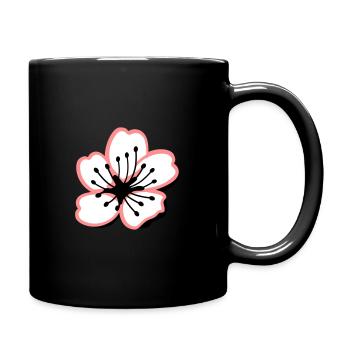 Sakura cherry blossom - Full Colour Mug - black - Right
