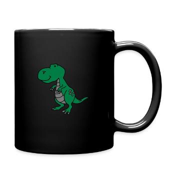 dinosaurier 02 - Tasse einfarbig - Schwarz - Rechts