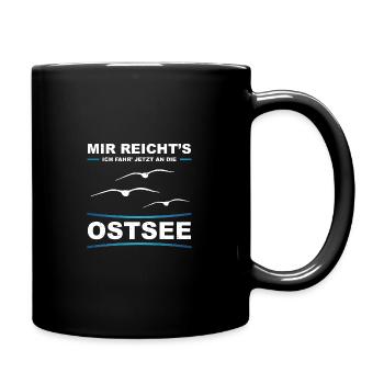 Ostsee Urlaub - Tasse einfarbig - Schwarz - Rechts