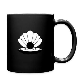 muschel 02 - Tasse einfarbig - Schwarz - Rechts