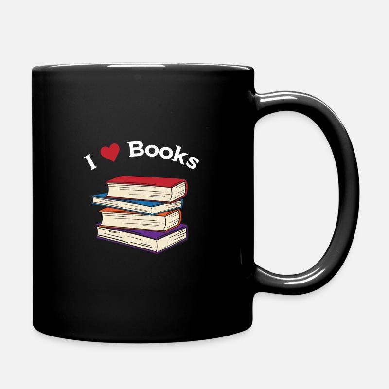 Book books love - Full Colour Mug - black