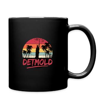 Detmold Hermannsdenkmal Retro Vintage Sunset - Tasse einfarbig - Schwarz - Rechts