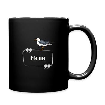 MOIN Möwe - Tasse einfarbig - Schwarz - Rechts