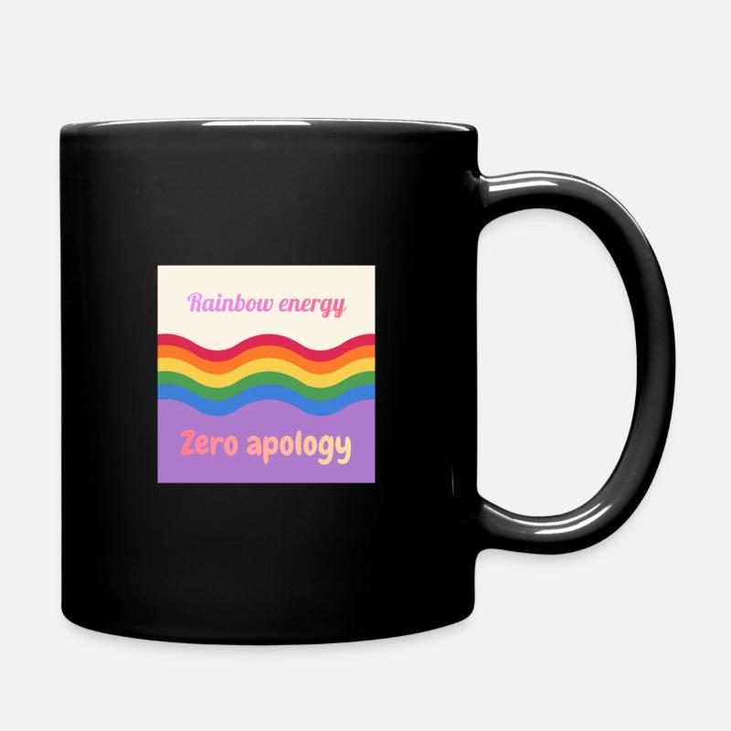 Regenbogenenergie - Tasse einfarbig - Schwarz