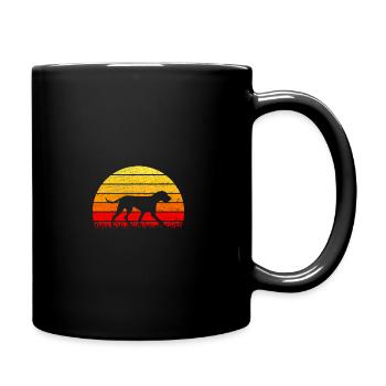 Vizsla Retro T Shirt Chien Silhouette Sunset - Mug uni - noir - Droite