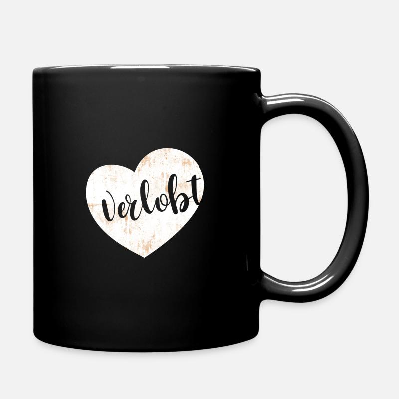 Verlobt - Tasse einfarbig - Schwarz
