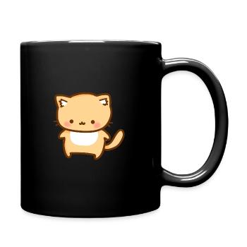 mignon chat orange - style kawaii - Mug uni - noir - Droite