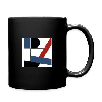 BAUHAUS STYLE MODERN ART STYLE ABSTRAKT ABSTRACT - Tasse einfarbig - Schwarz - Rechts