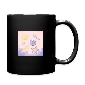 Coquillages pastel étoile de mer - Mug uni - noir - Droite