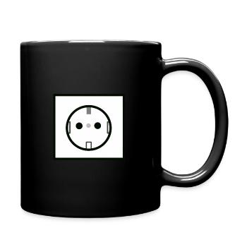Prise de courant - Mug uni - noir - Droite