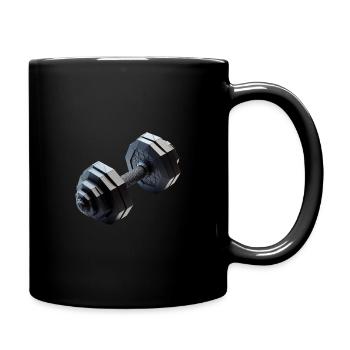 Haltère / Polygone de poids - Mug uni - noir - Droite
