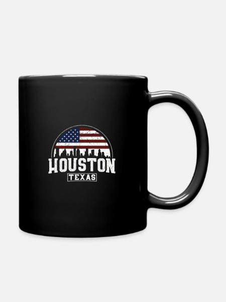 Houston TX Skyline - Texas - Tasse einfarbig - Schwarz