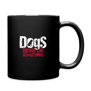 Animal Rescue - Dogs Never Lie About Love - Mug uni - noir - Droite