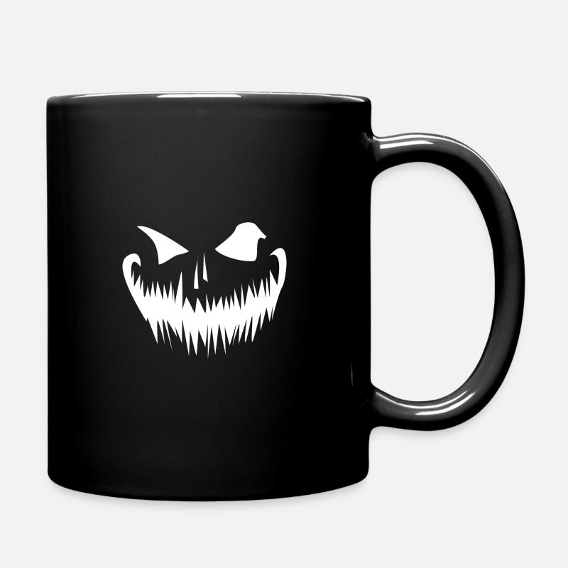 Gruseliges Grinsen - Tasse einfarbig - Schwarz