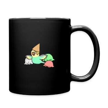 budgie with icecream - Mug uni - noir - Droite