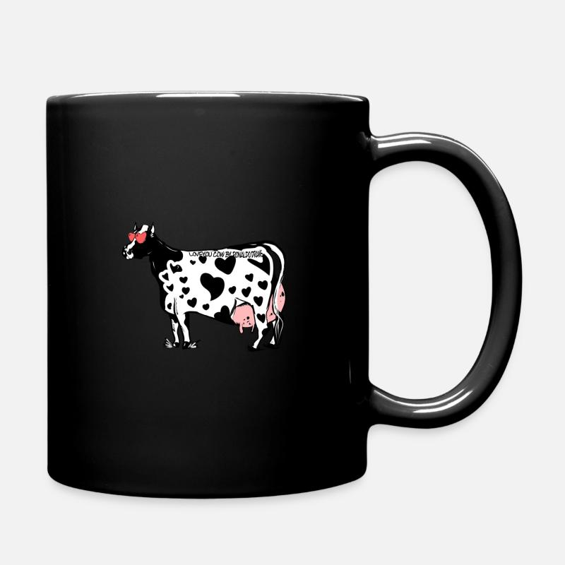 cœurs vache - Mug uni - noir