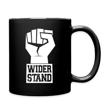 WIDERSTAND WIRD SIND DAS VOLK - Tasse einfarbig - Schwarz - Rechts