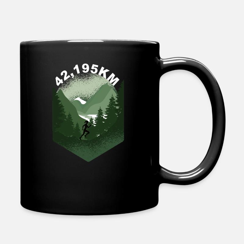 marathon Sport joggen Geschenk Geschenkidee Spruch - Tasse einfarbig - Schwarz