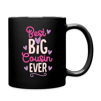 Best Big Cousin Grand Cousin Gift - Full Colour Mug - black - Right