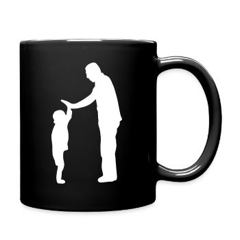 Vater Sohn Familie - Tasse einfarbig - Schwarz - Rechts