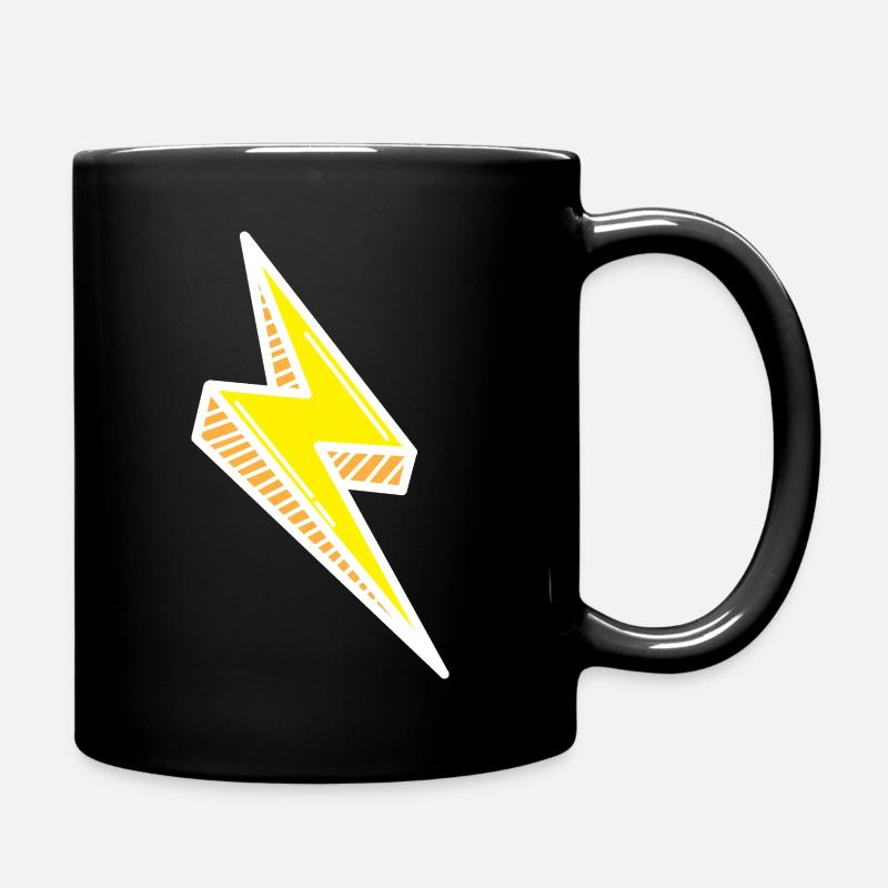 Blitz Comic Schnell - Tasse einfarbig - Schwarz
