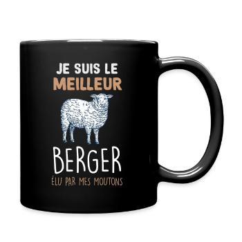 Le meilleur berger de moutons cadeau métier - Mug uni - noir - Droite