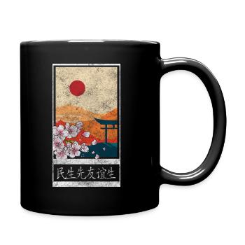 Cherry Blossoms Flowers Gardener - Full Colour Mug - black - Right