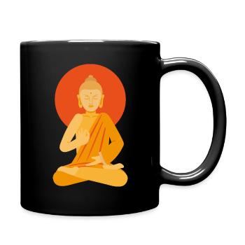 Buddha Buddha Yoga Buddhismus - Tasse einfarbig - Schwarz - Rechts