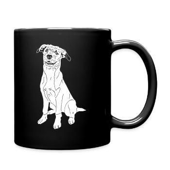 Podenco Mix - Tasse einfarbig - Schwarz - Rechts