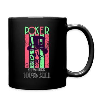 Joueur de poker Skill Luck - Mug uni - noir - Droite