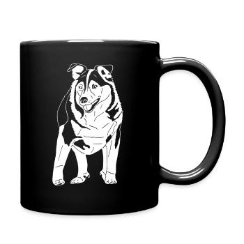 Mischling - Tasse einfarbig - Schwarz - Rechts