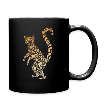 Lémuriens, Madagascar, Lémurien à queue annelée, Animal de zoo, Fille, Lémurien - Mug uni - noir - Droite