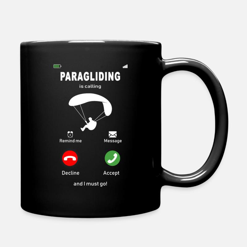 Le parapente vous appelle - Mug uni - noir