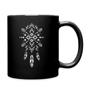 Traumfänger - Tasse einfarbig - Schwarz - Rechts
